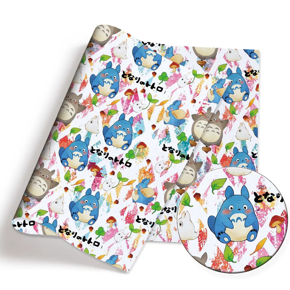serviettes dessins animés totoro multicolores polyester coton patchwork enfant poupée rideau maison
