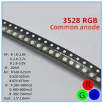 Diodes led smd 3528 blanc jaune rouge rose violet bleu vert 1210 pièces électronique