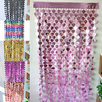 rideau porte coeurs rose noir violet moderne 1m 2m fete decoration