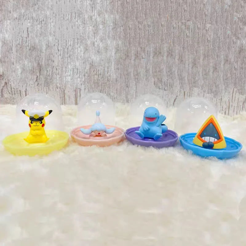 Figurines détaillées de Quagsire et Hatterene dans la boîte à bijoux
