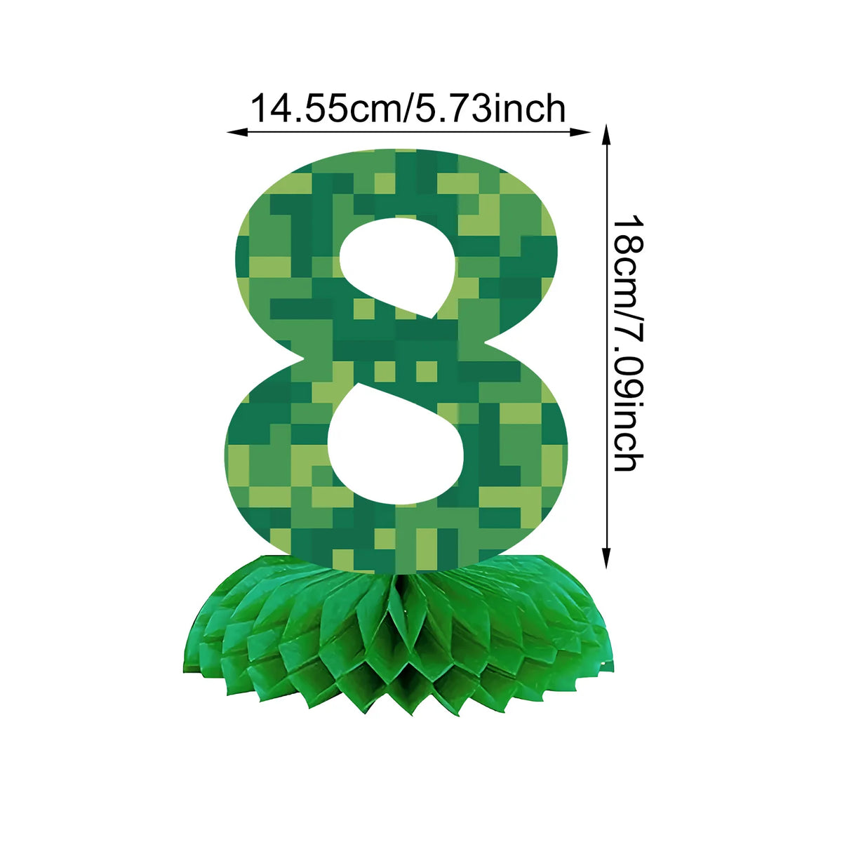 numéros table vert pixelisé moderne fête anniversaire enfant baptême événement révélation sexe retour école