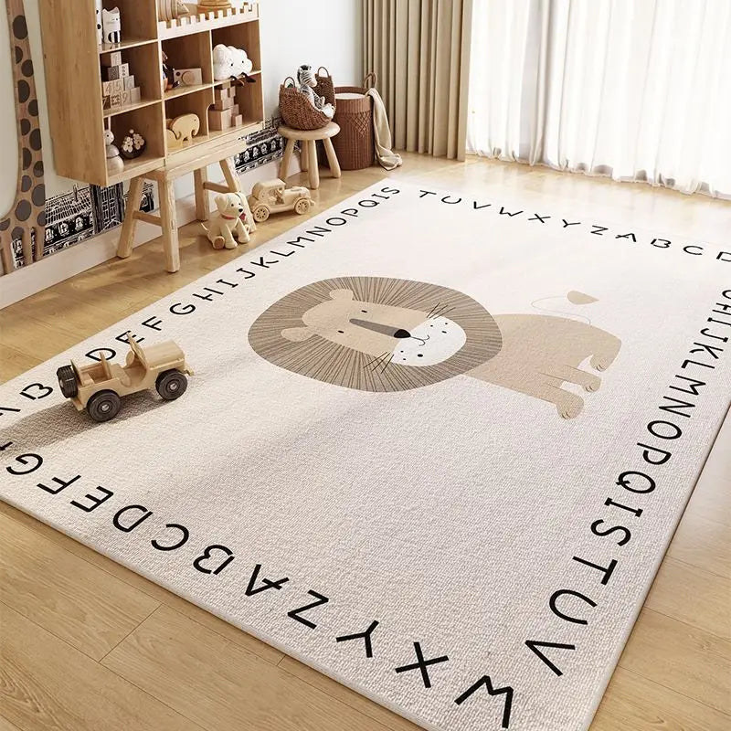 tapis polypropylène polyester antidérapant imperméable dessins animés ours astronaute moderne enfantin