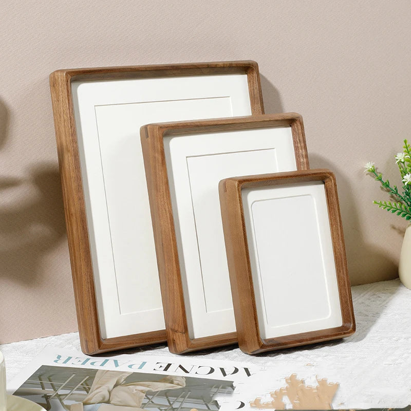 cadre photo rectangle bois naturel classique minimaliste blanc matrice blanche 10 inch a4