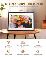 cadre photo numerique ecran tactile wifi 32go 1280x800 moderne noir blanc vibrant