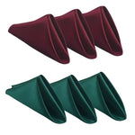 serviettes table satin carrées mariage décoration fête couleur unie classique