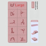 tapis yoga pliable rose corail motif géométrique moderne 80cm 183cm tpe FITNESS yoga maison