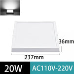 Lampe led blanc moderne ultra fine rond carré 30w 20w 15w 10w