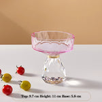 plateau dessert cristal transparent facetté moderne élégant fruits collations luxe