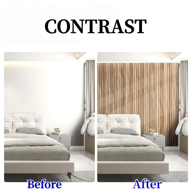 panneau décoratif moderne rayures horizontales beige clair adhésif résistant eau usage intérieur commerce salon