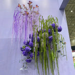 guirlande pampas naturelle blanc violet bleu vert décoration mariage anniversaire intérieur rustic texture pampas