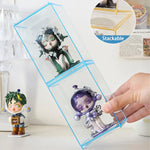 vitrine acrylique transparente boîte rangement empilable figurines jouets collectionnables protection anti poussière