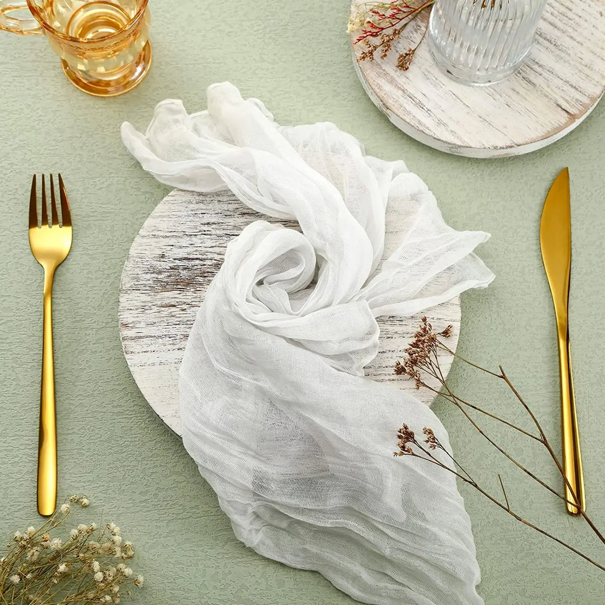 serviettes plissées bleu clair moderne élégantes 50x50cm polyester mariage décoration table festive