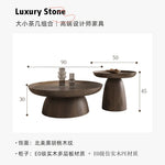 table basse ronde moderne minimaliste bois naturel salon grande petite