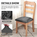 coussins chaise velours gris moderne ajustement amovible lavable polyester coton