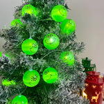 guirlande lumineuse vert souriant clips 10 leds 20 leds 40 leds décoration noël anniversaire