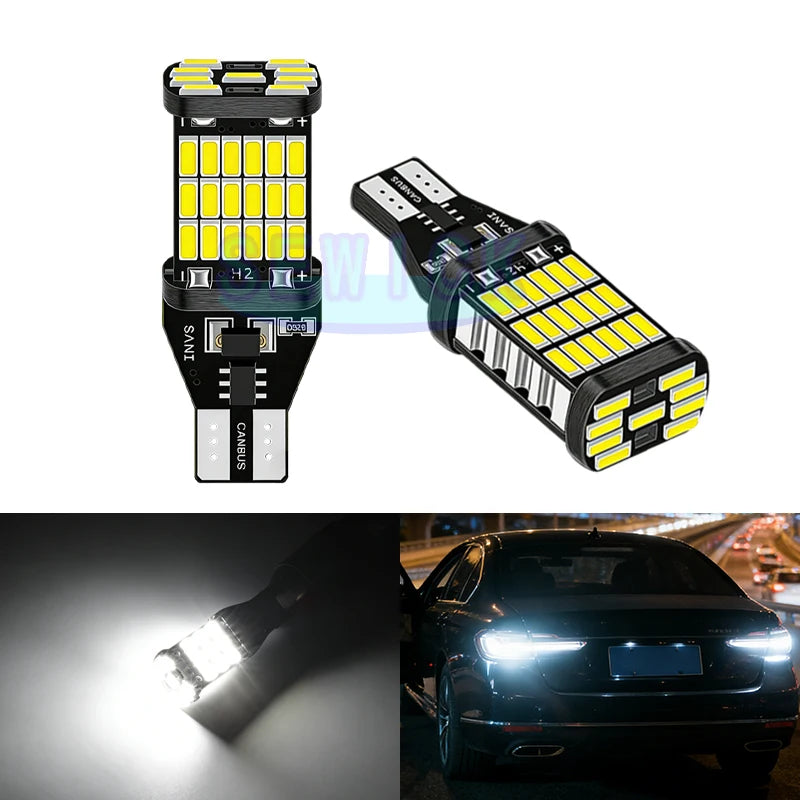 ampoules led blanc modernes plug and play 2400 lumens 12v t15 w16w feux recul