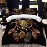 Ensemble housse de couette et taies d'oreiller noires