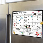 calendrier magnétique blanc bleu vert rouge aimants modernes pratique stylos essuie glaces
