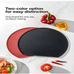 planches découpe rouge noire moderne adhésive couteau cuisine silicone flexible