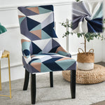 housse chaise velours extensible imprimé floral fauteuil salle manger moderne décoration