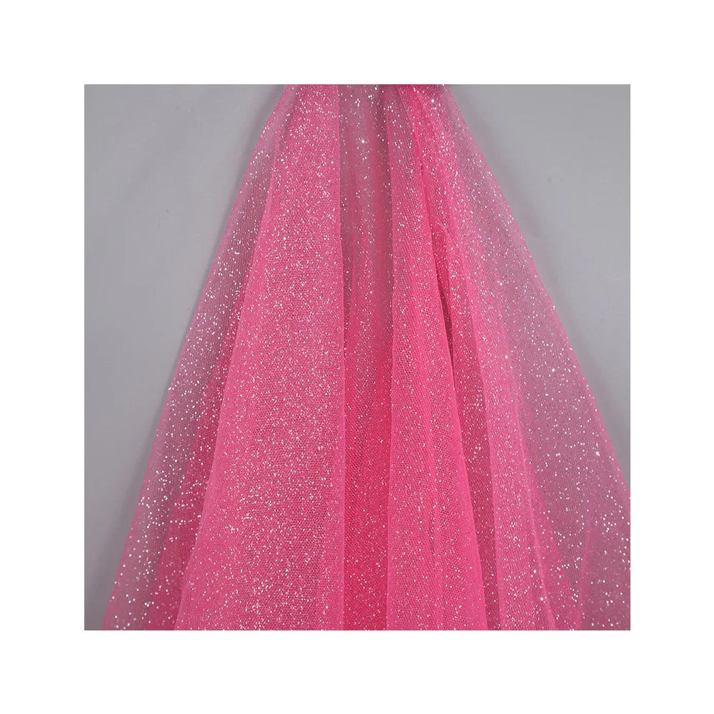 tulle pailleté transparent élégant noir blanc rose rouge vert jaune bleuclair festive