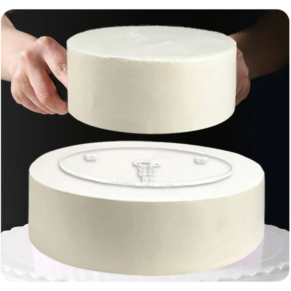 support gâteau transparent clips moderne stand plastique sans motif paille spacings rond