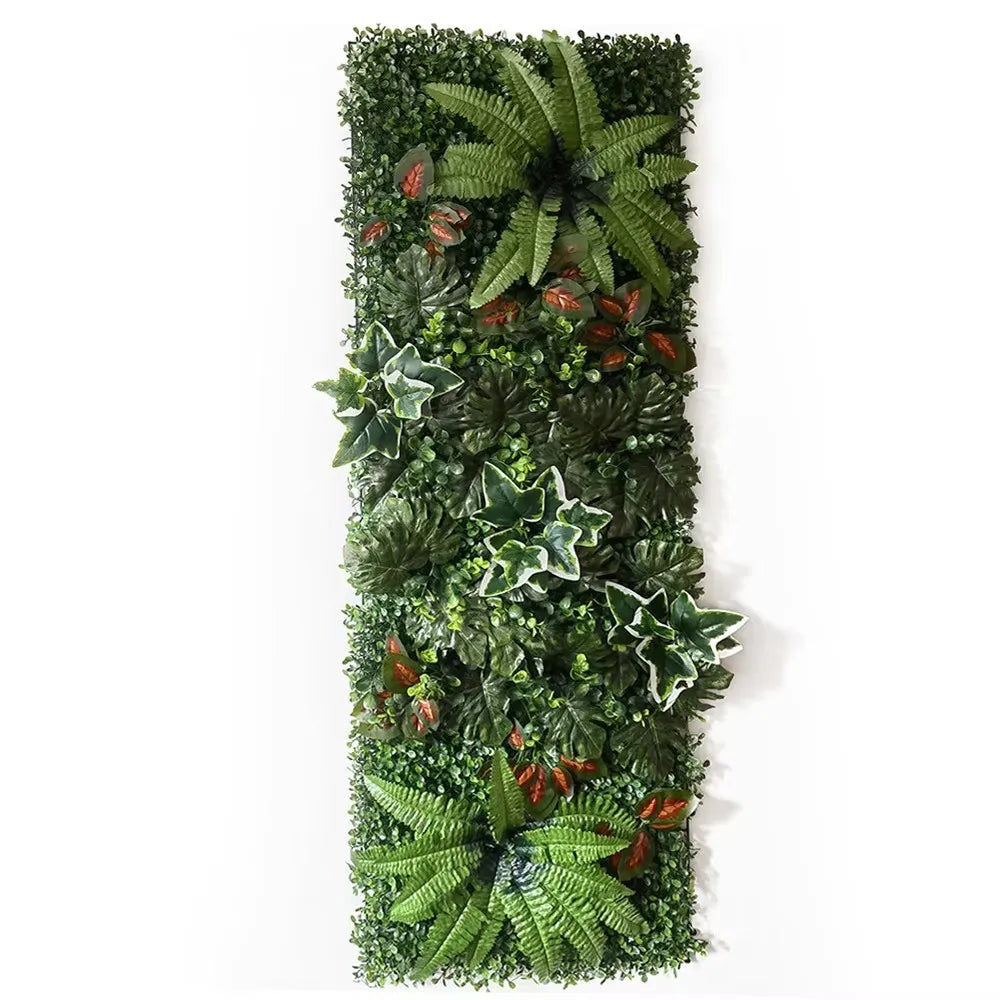 plantes artificielles feuilles vertes blanches bleues decoration murale exterieur naturelle accrochable