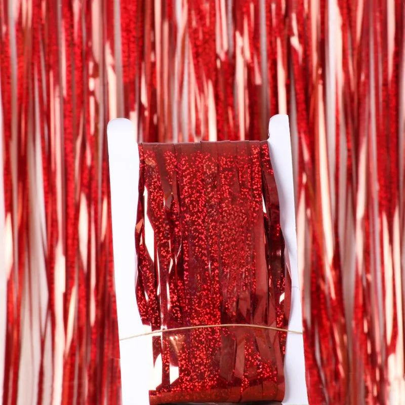 rideau festif violet pailleté adhésif transparent occasion anniversaire mariage noël