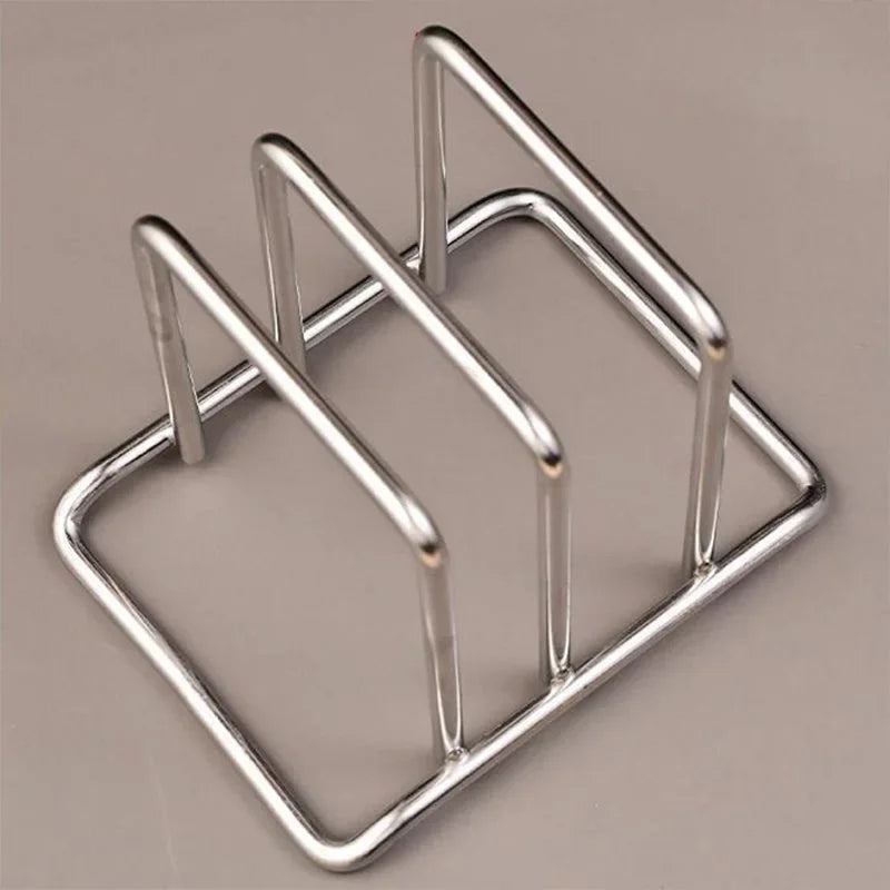 porte plaques acier inoxydable argenté moderne stable cuisine lisse brillant sans bpa résistant rouille