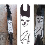 revêtement abrasif adhésif pédale scooter électrique motif chat crâne street art