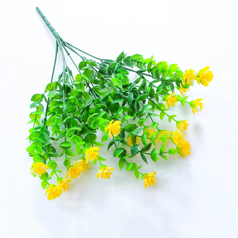 bouquet artificiel fleurs simples feuilles vertes moderne extérieur mariage anniversaire baby shower