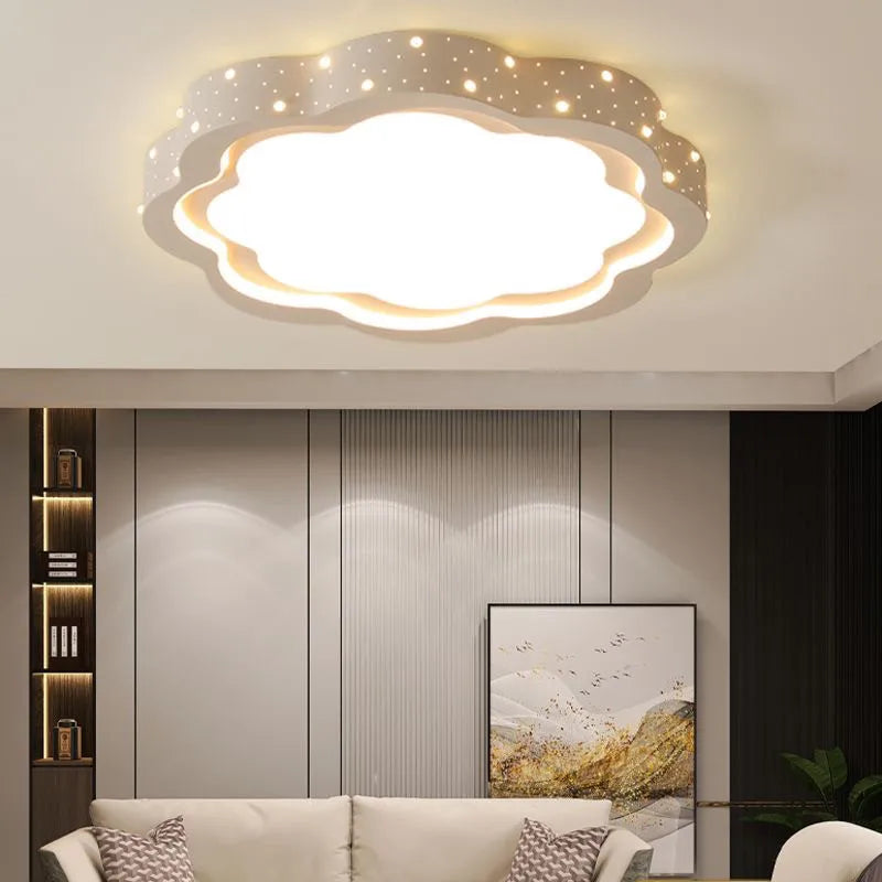plafonnier led nuage étoiles blanc gris enfant moderne chambre salon