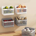 boîtes rangement murales blanc gris storage adhésif épices ail oignon moderne minimaliste