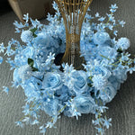 bouquet artificiel moderne roses bleu clair fleurs artificielles mariage décoration événementextérieur