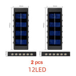 lumière solaire murale led led noir moderne minimaliste étancheextérieur