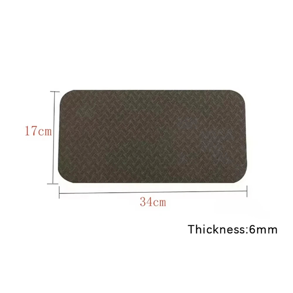 tapis couture caoutchouc 34x17cm noir rose bleu gris micro perforé moderne antidérapant