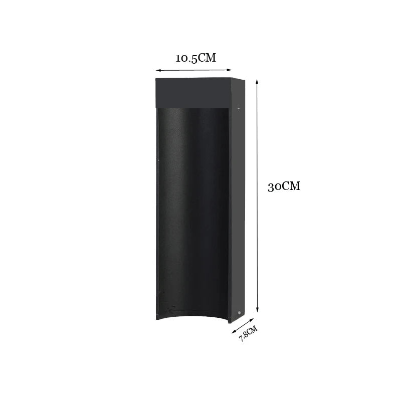 Lampe solaire moderne 10W LED noir vert waterproof IP65extérieur jardin