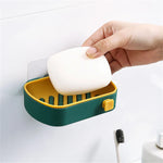 support savon transparent contemporain adhésif salle bain portable gris fixe savon moderne