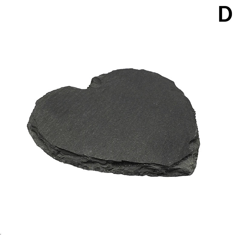 coasters noirs naturels résistants chaleur minimaliste hexagonaux carrés cœur ronds