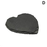 coasters noirs naturels résistants chaleur minimaliste hexagonaux carrés cœur ronds