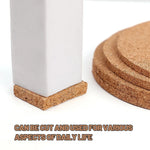 coasters liège marron clair simples rustiques antidérapants table decoration maison