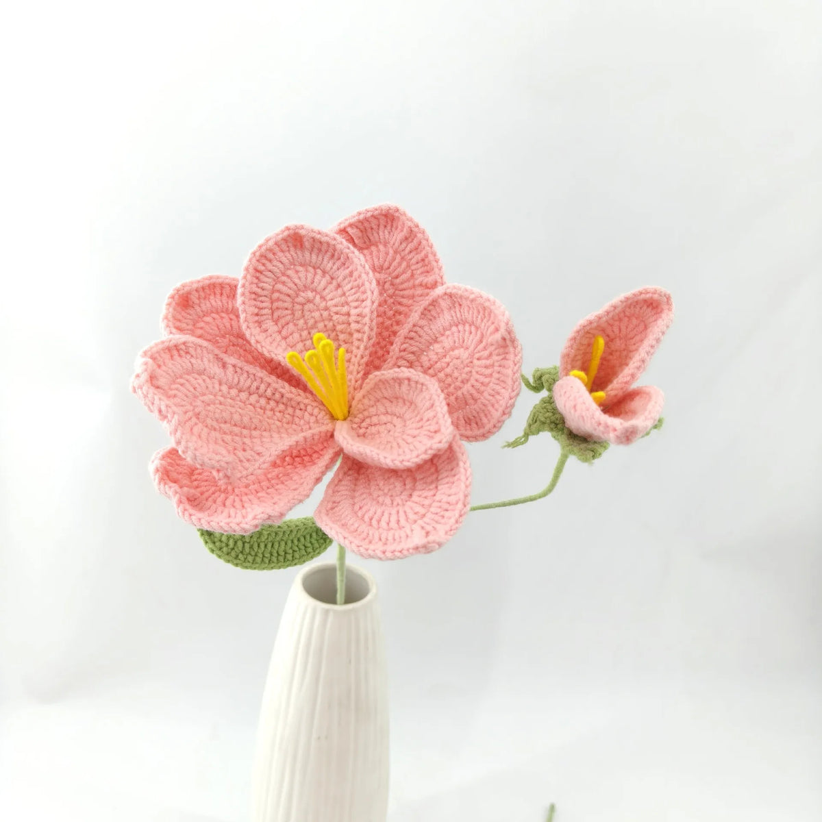 décoration maison fleurs tricotées violet orange rose blanc vert artisanal occasion fête mariage anniversaire