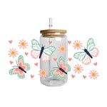 autocollants papillons fleurs tasse imperméable adhésif floral transparent amerique bricolage