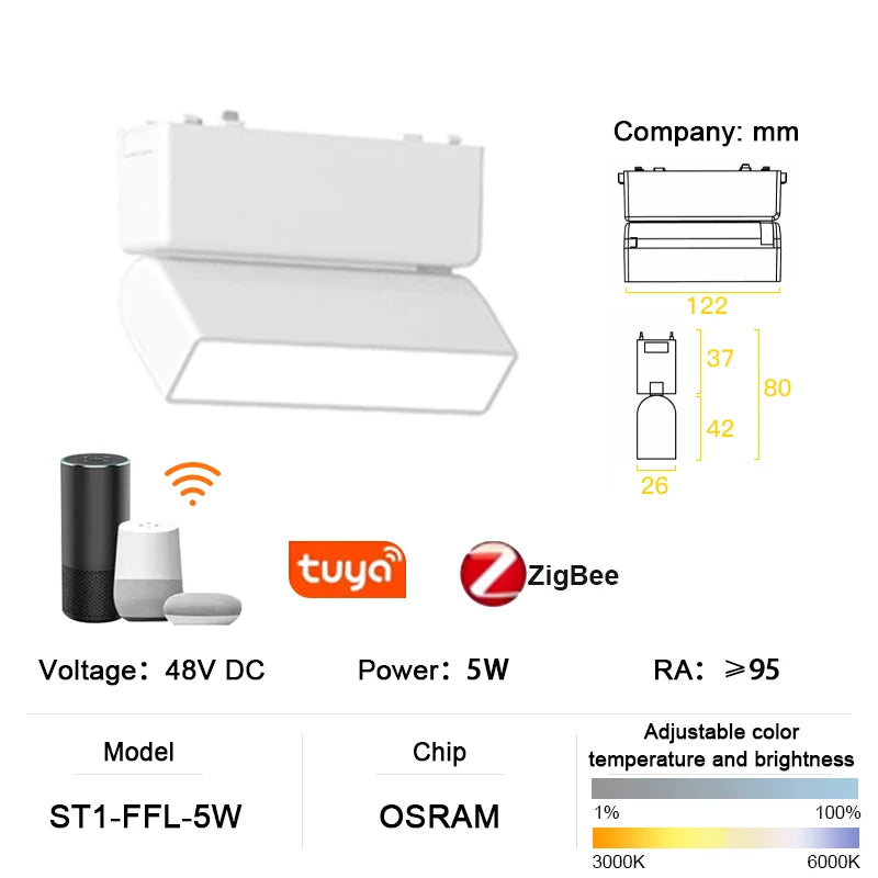 luminaire led rail magnétique blanc moderne système éclairage intérieur mince aluminium fixation aimant maison