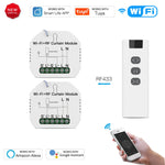 module rideau motorisé intelligent télécommande rf433 application smartphone contrôle vocal programmation