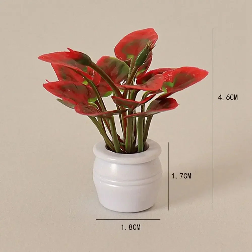 plantes artificielles vases fleurs vert rouge jaune feuilles simples modernes vintage Podscape