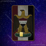 autocollant drapeau irakien aigle blason texte arabe républicain irak magasin carte