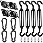 fixation tissus vis turnbuckle pad eye snap hook expansion plastique kit industriel robusteextérieur camping