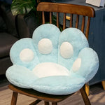 coussin patte chat peluche doux gris rose enfants lit décoration moderne intérieur