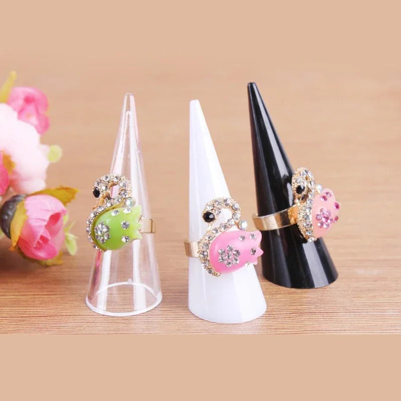 présentoir bagues triangle transparent blanc noir décoration strass commercial erotique portable